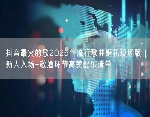 抖音最火的歌2025年流行歌曲婚礼现场版｜新人入场+敬酒环节高赞配乐清单